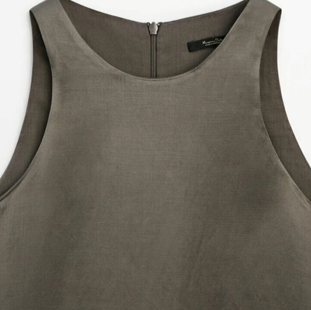 New Massimo Dutti Linen/Cotton Blend Dress - Picture 4 of 10